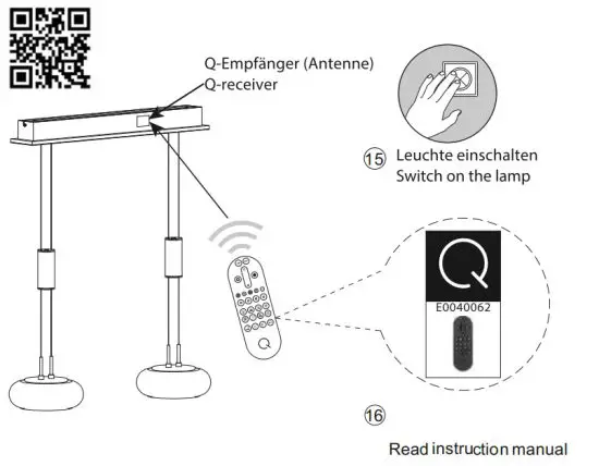 Paul Neuhaus 2076 55 LED Pendant Light - teach remote control