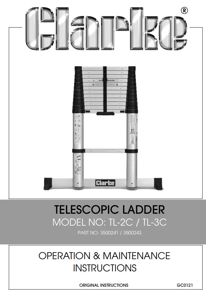 Clarke TL-2C Telescopic Ladder Instruction Manual