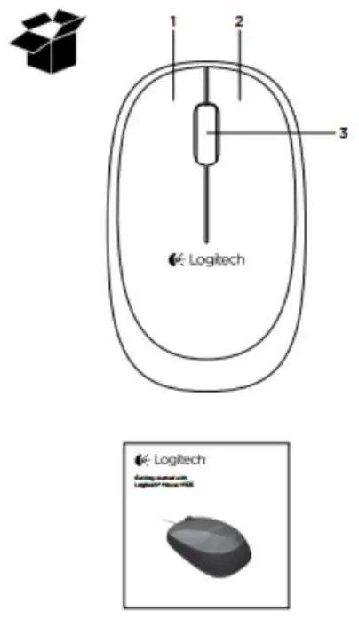 logitech B100 Optical USB Mouse - parts 1