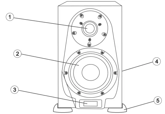ICON DT 5A air Active Studio Monitor - Front