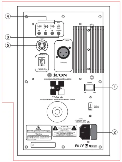 ICON DT 5A air Active Studio Monitor - fig5
