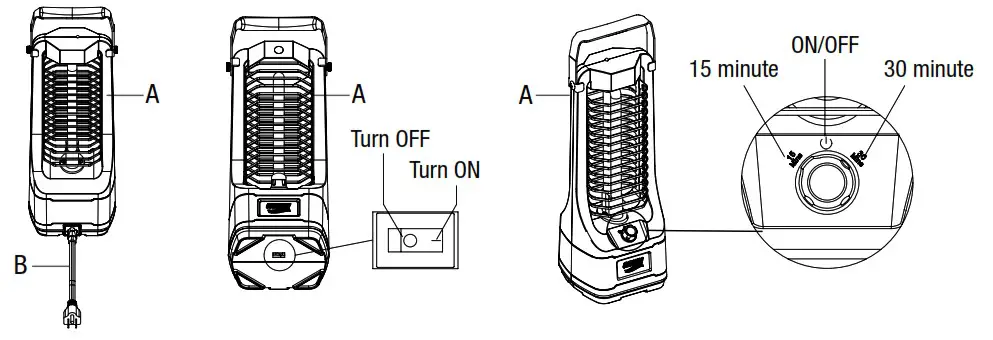 CLEANAIRE 558011000 Portable UV C Disinfecting Worklight - installation