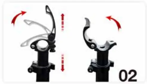 Jupiter Bike DEFIANT Folding Electric Fat Tire Bike - clamp on the top of the