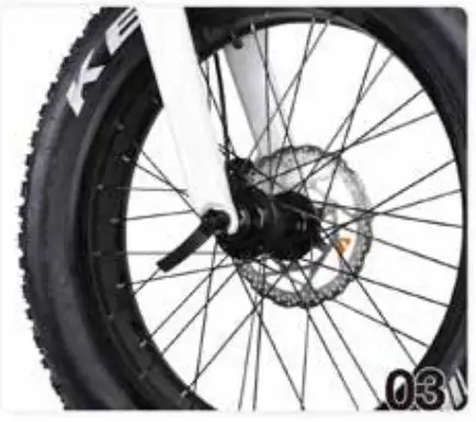 Jupiter Bike DEFIANT Folding Electric Fat Tire Bike - front fork on to the axle