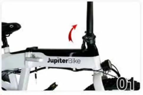 Jupiter Bike DEFIANT Folding Electric Fat Tire Bike - handlebar stem