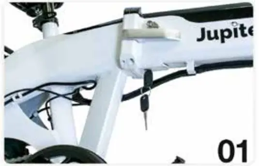 Jupiter Bike DEFIANT Folding Electric Fat Tire Bike - into the hole on