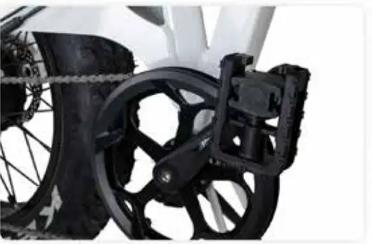 Jupiter Bike DEFIANT Folding Electric Fat Tire Bike - pedals can fold down