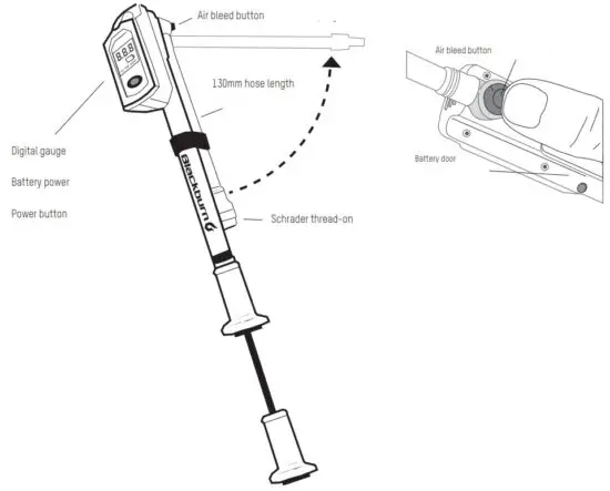 Blackburn 7098181 Honest Digital Shock Mini Pump - overview