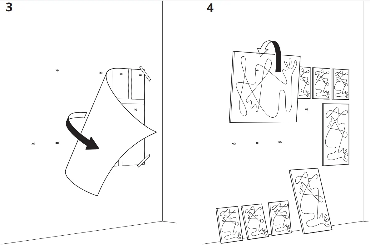 IKEA PJATTERYD Painting In the Nature Set of 9 179x112cm - fig3