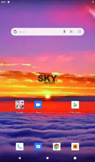 SKY DEVICE Platinum A7 Smart Tablet - Home screen
