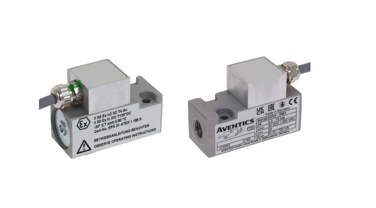 Emerson Aventics Pm1 Electromechanical Pressure Switch Atex Certified User Manual