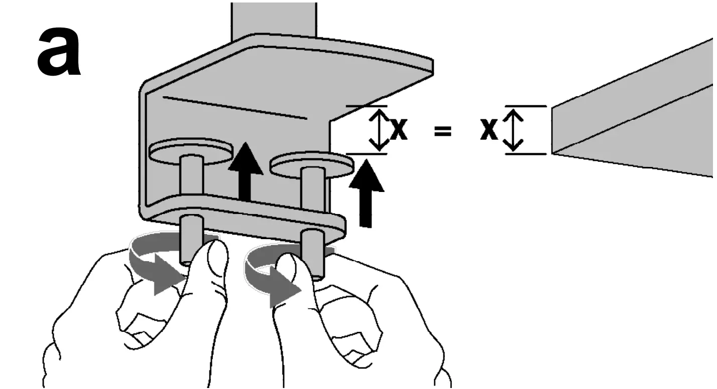 MXV Desk Mount Monitor Arm Mounting illustration