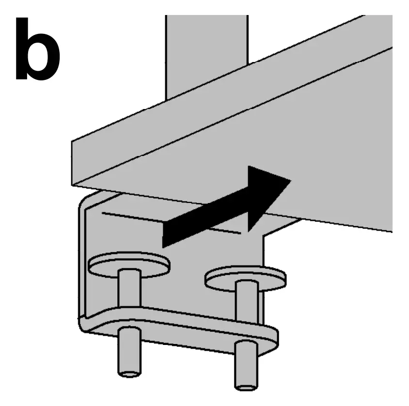 MXV Desk Mount Monitor Arm Mounting illustration