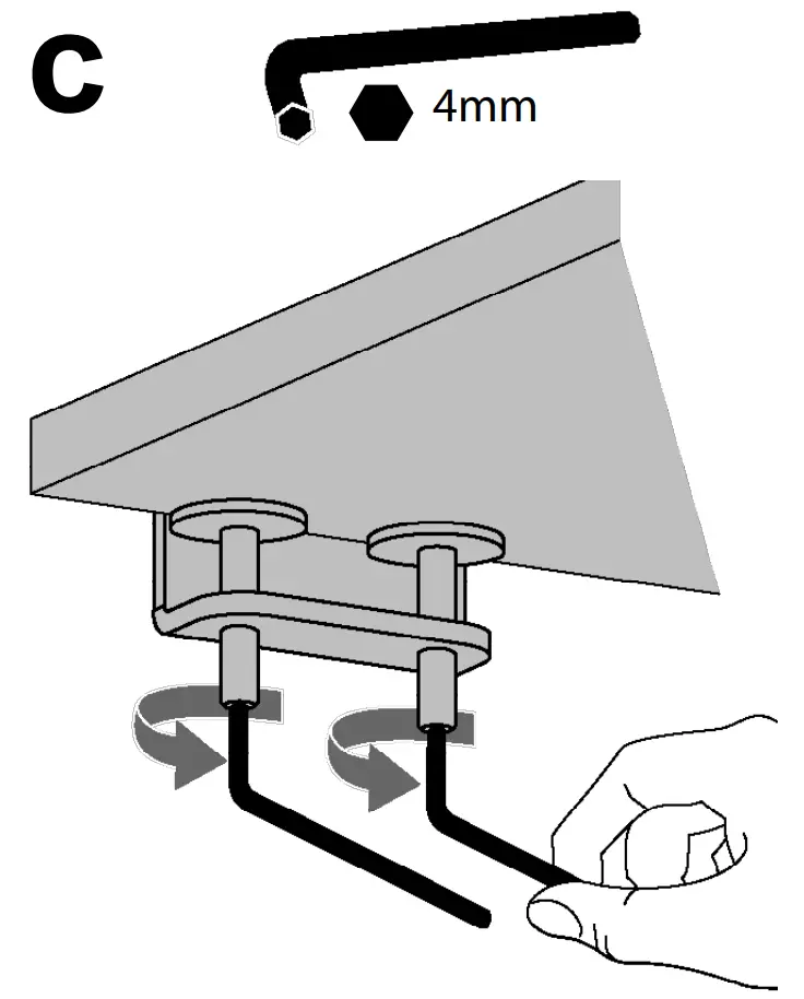 MXV Desk Mount Monitor Arm Mounting illustration