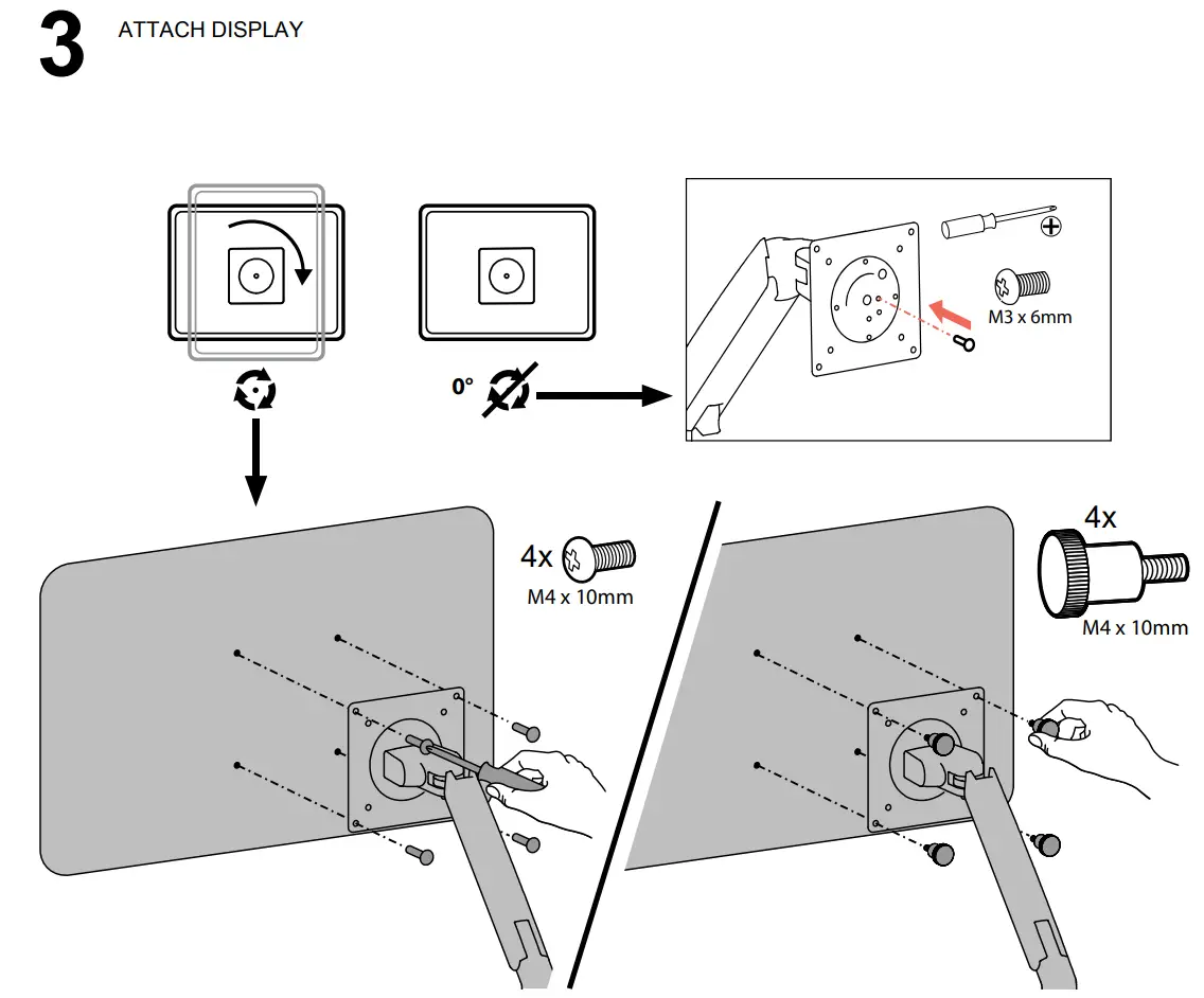 MXV Desk Mount Monitor Arm Mounting illustration
