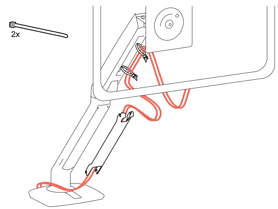MXV Desk Mount Monitor Arm Mounting illustration