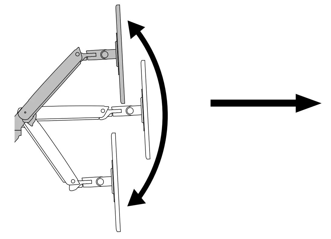 MXV Desk Mount Monitor Arm Mounting illustration