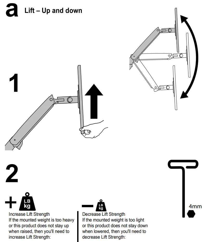 MXV Desk Mount Monitor Arm Mounting illustration
