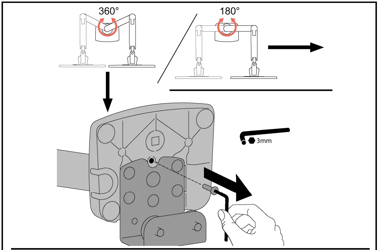 ergotron MXV Desk Mount Monitor Arm User Manual - Optional locking feature