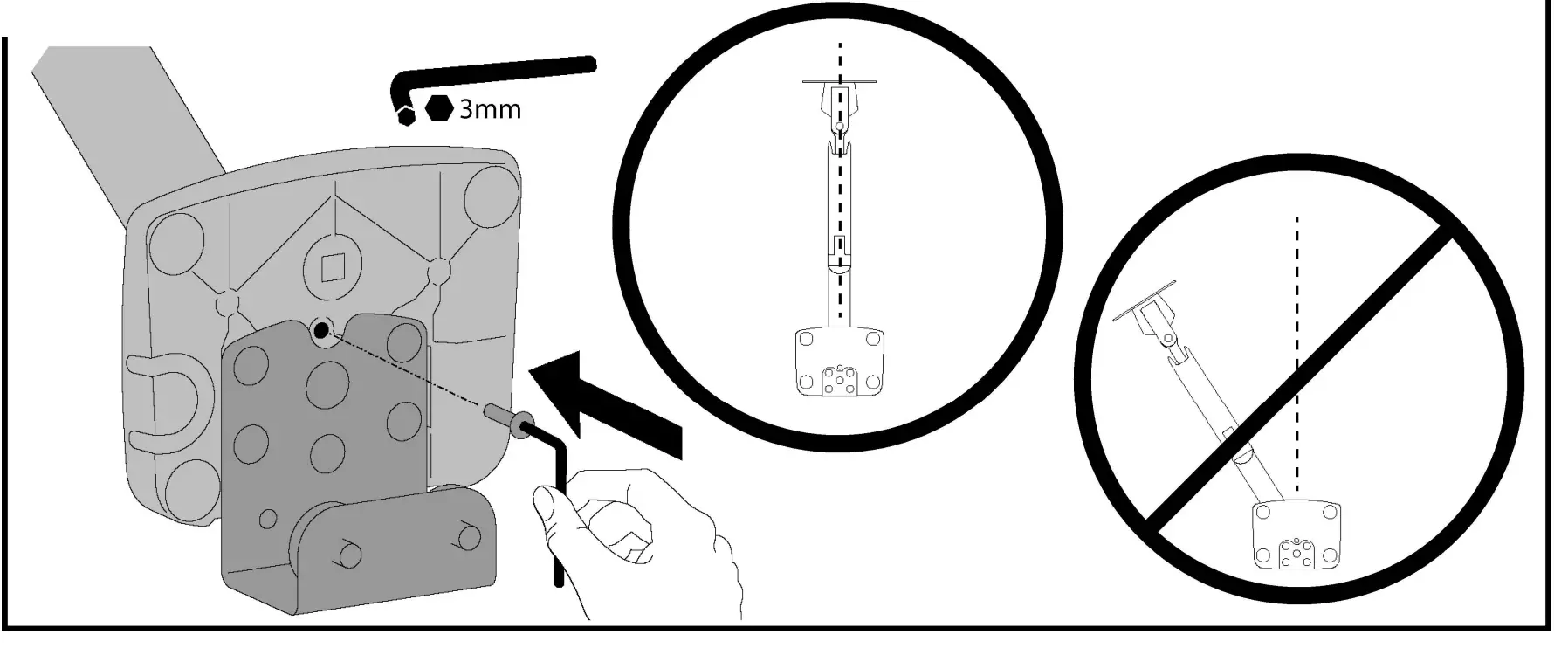 How to replace rotation stop screws (Arms must be straight up)