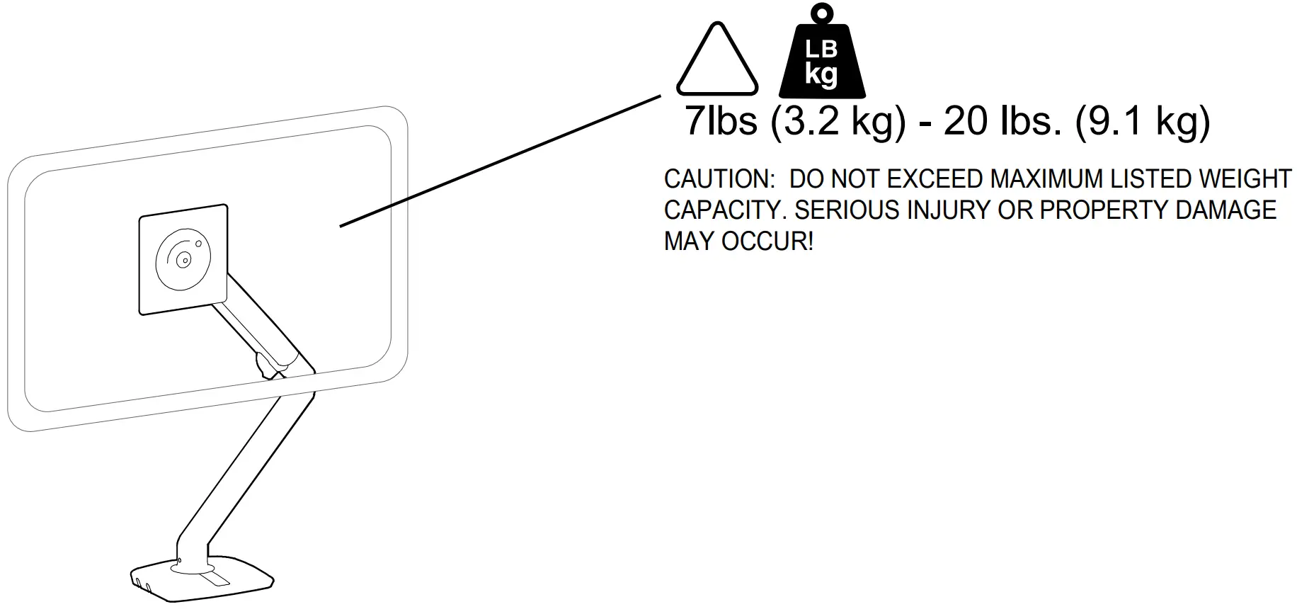MXV Desk Mount Monitor Arm Package Content