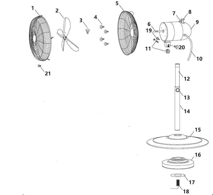 aigostar 330100QRT Metal Stand Fan FIG 1