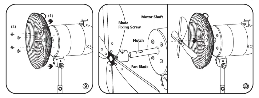 aigostar 330100QRT Metal Stand Fan FIG 6