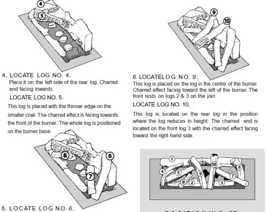 FIG 29 Laying the fire - 850 Ceramic Log.JPG