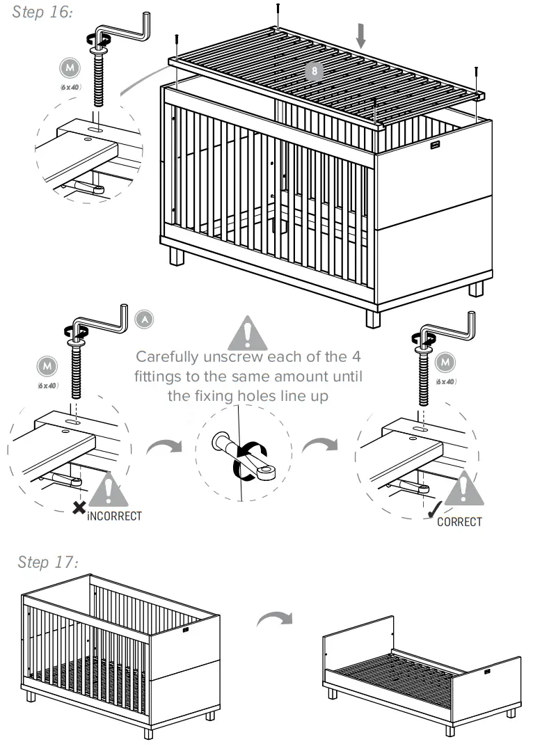 Silver Cross Hoxton Cot Bed amp Dresser Furniture Set - fig 10