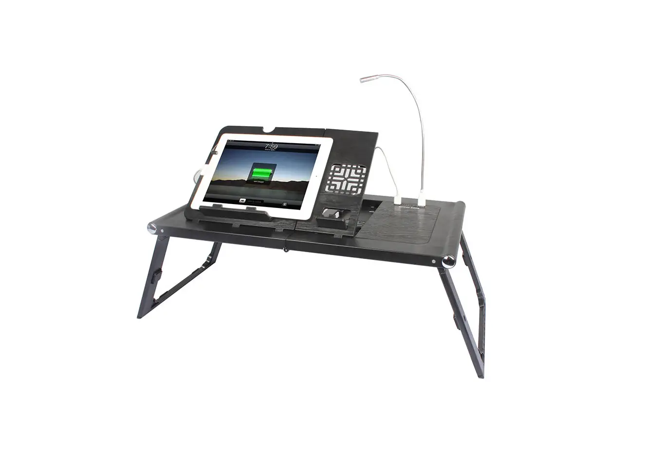 Sharper Image 204819 Laptop And Tablet Tray With Built-in Charger User Guide