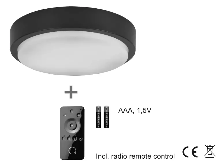 Paul Neuhaus Round Bulkhead LED Ceiling Lamp