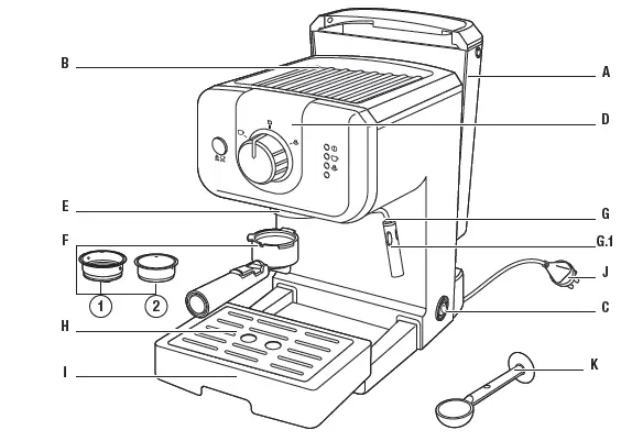 T-Fal EX32 Pump Espresso Coffee Maker fig (3)