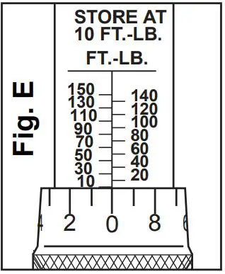 TACKLIFE HTW2A 1,2-Inch Drive Click Torque Wrench - MAINTENANCE AND STORAGE Fig E