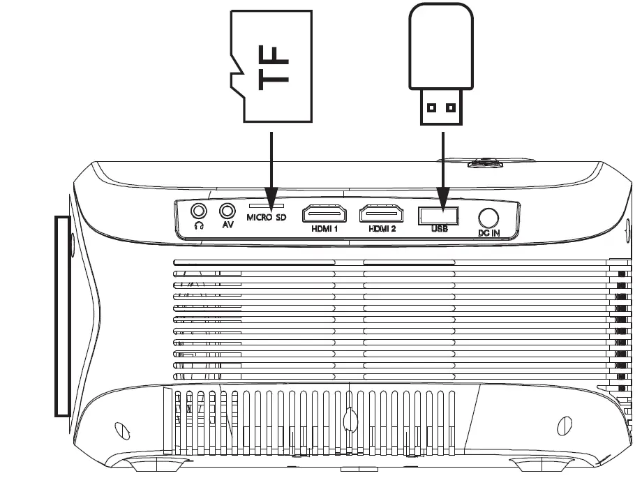 naxa NVP-3002C 150 Inch Home Theater 1080P LCD Projector Player 26