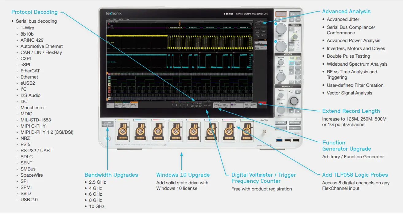 Tektronix 6 Series B MSO Mixed Signal Oscilloscope - 1