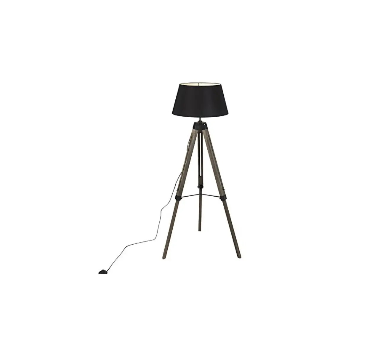 Qazqa 96594 Rio Fl Wood And Black Shade Floor Lamp Instruction Manual