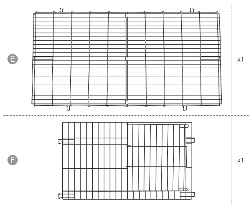 amazon basics B07KB49GZQ Canvas Bottom Pet Cage with Divider Set - Figure 2