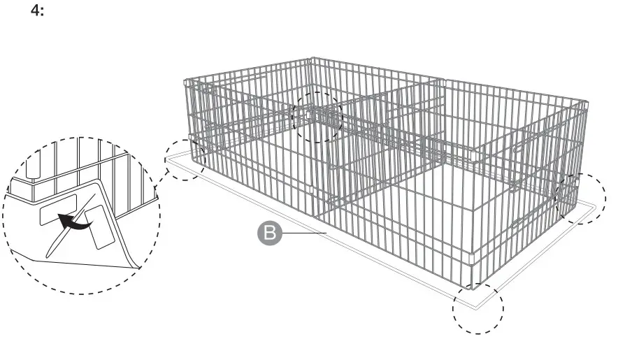 amazon basics B07KB49GZQ Canvas Bottom Pet Cage with Divider Set - Figure 6