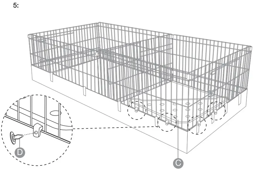 amazon basics B07KB49GZQ Canvas Bottom Pet Cage with Divider Set - Figure 7
