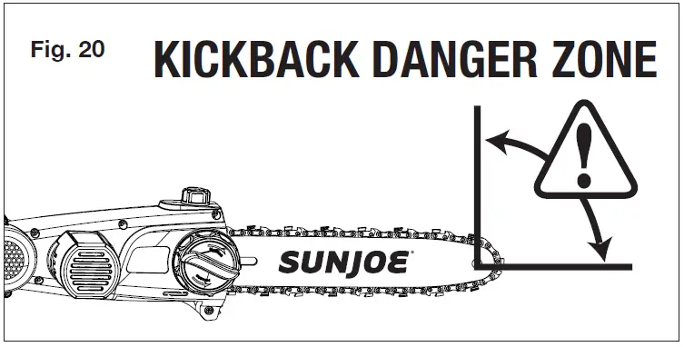 SUN JOE 24V-PS10-LTE Cordless Pole Chain Saw 22