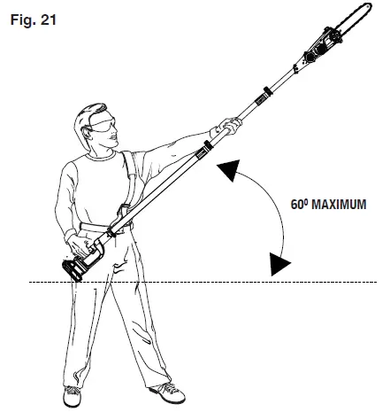 SUN JOE 24V-PS10-LTE Cordless Pole Chain Saw 23