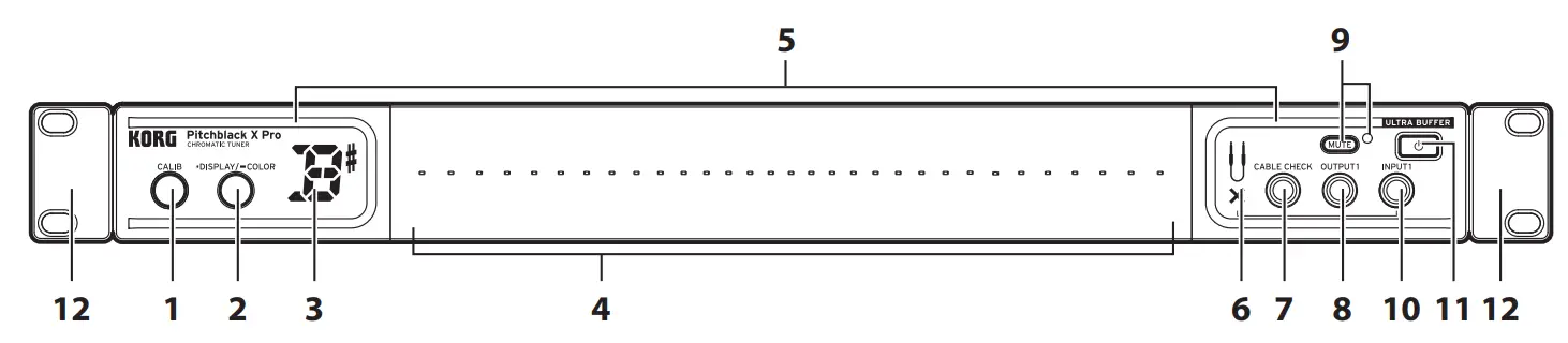KORG PB X PRO Pitchblack X Pro Chromatic Tuner - Controls