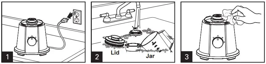 Midea MBL-35BK Table Blender Instruction Manual - Care and cleaning