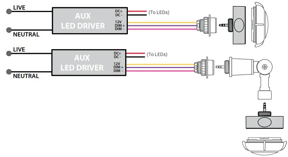 NICOR NLCSPEJ1WH NLC Wireless External Mount PIRDaylight Sensor - WIRING DIAGRAM
