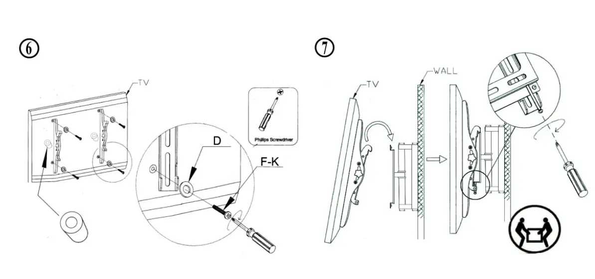 Continental Edison CE600DBL4 Tilt and swivel double arm TV wall mount 4