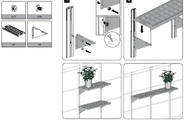 CANOPIA 700550 Twin Shelf Kit-1
