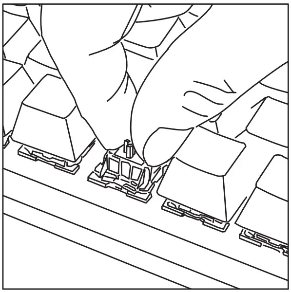 CAREFULLY PRESS THE KEYSWITCH