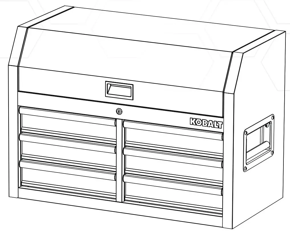 Kobalt 19039 5-drawer Steel Rolling Tool Cabinet Instruction Manual