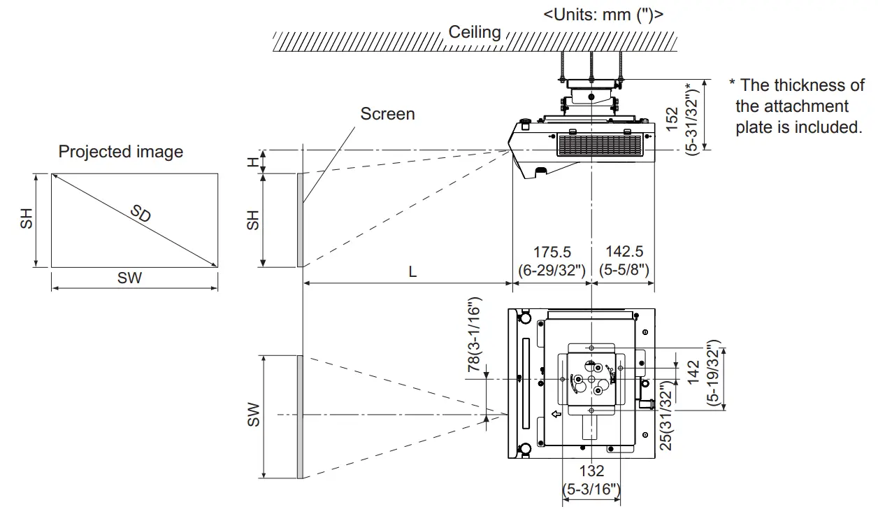 Panasonic ET-PKL430B Projector Mount Bracket - fig 5