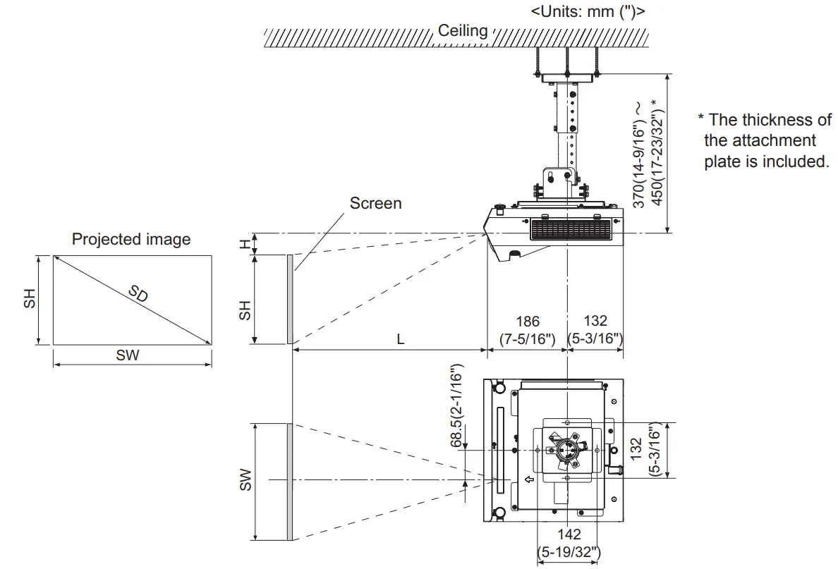 Panasonic ET-PKL430B Projector Mount Bracket - fig 6